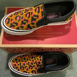 Cheetah Print Slip on Vans Size 8